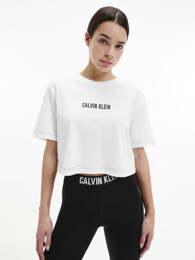 Calvin Klein Ruhák HU220149 | Calvin Klein Open Back Gym Női Póló Világos Fehér